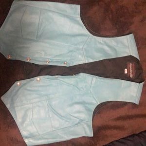 Men’s leather biker vest